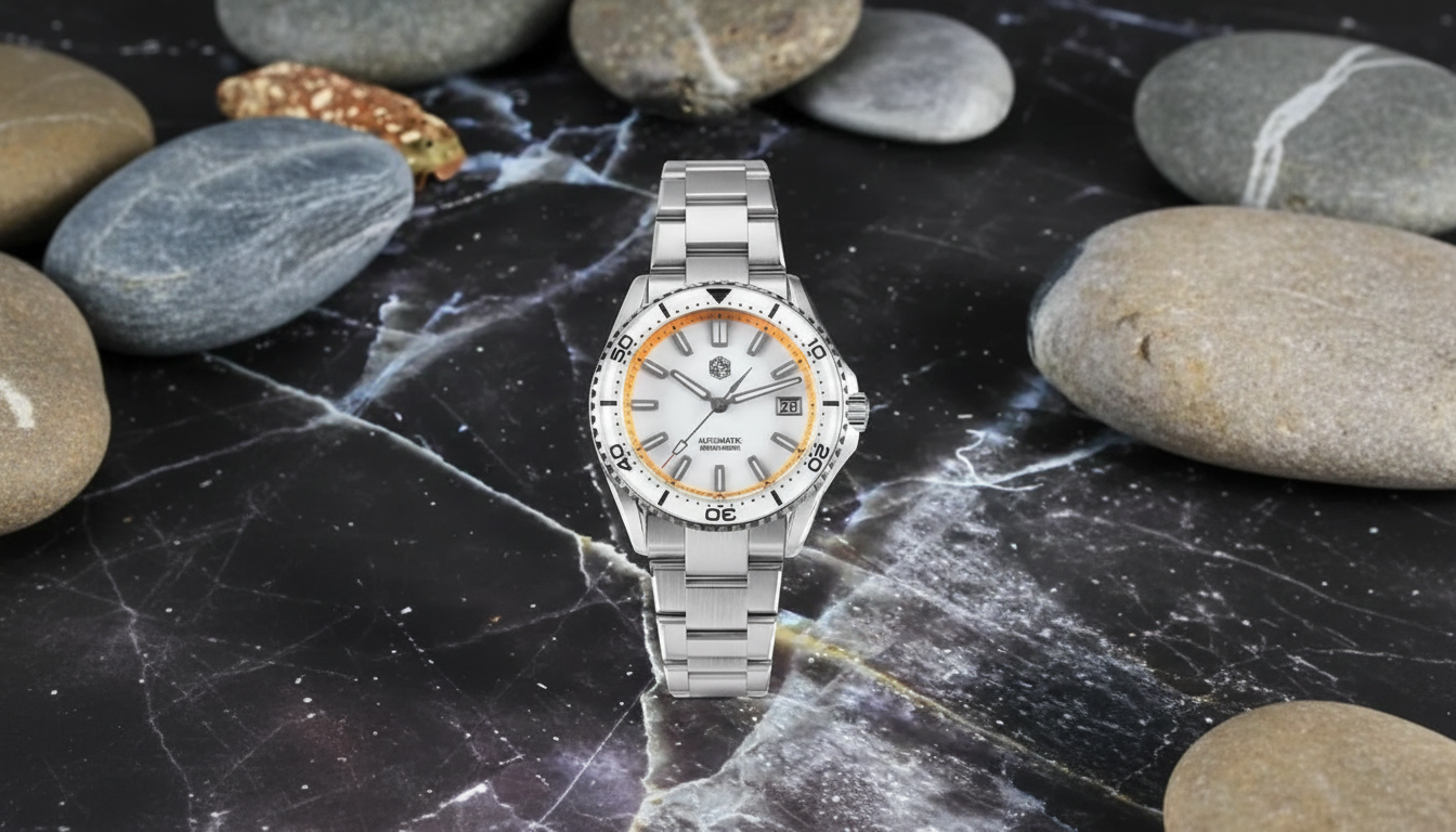 39mm Enamel Dial Luminous Dive Watch for Daily Wear